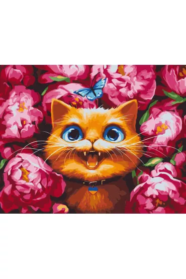 Twoje Hobby Malowanie po numerach - Moore w piwoniach 40x50cm