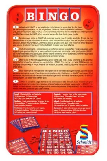 Gra Bingo w metalowej puszce Schmidt Spiele-Gry
