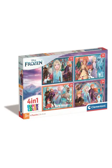 Puzzle 4w1 - SuperColor. Frozen (12+16+20+24 el.) Clementoni