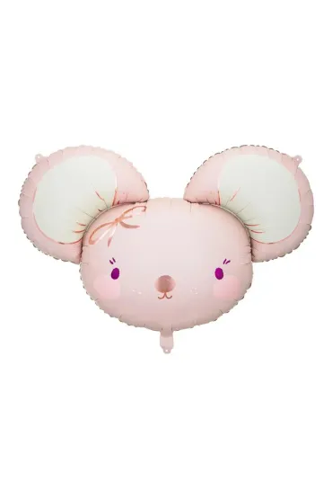 PartyDeco Balon foliowy Myszka jasny r�owy 96x64cm