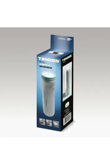 Tiross Latarka �adowalna led 1w led cob ts1857