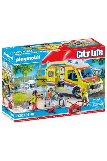 Playmobil City Life Karetka pogotowia ze �wiat�em i d�wi�kiem 71202