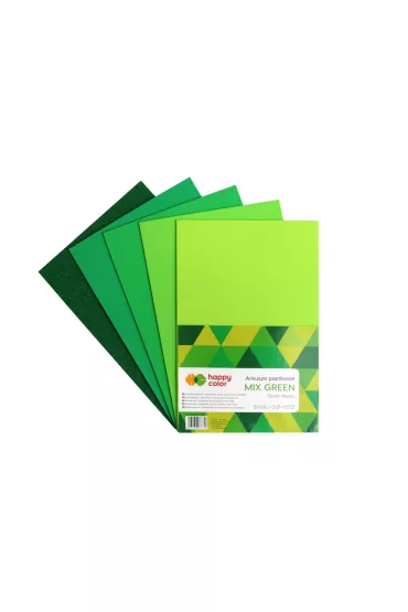 Happy Color Arkusze piankowe MIX GREEN A4 5 szt.