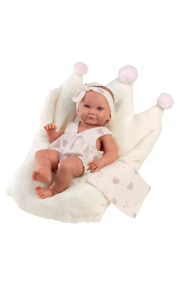 Lalka winylowa bobas Nica w bia�ym �piworku 40cm Llorens