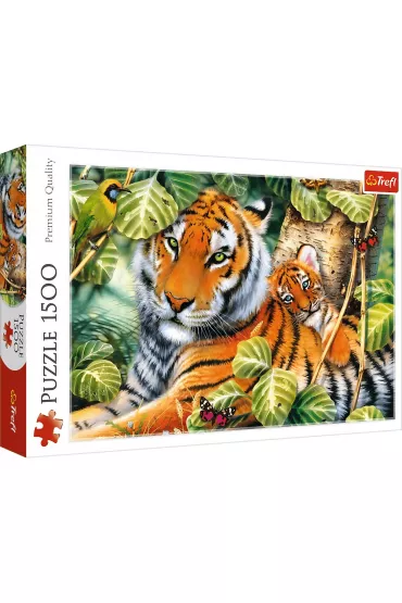 Puzzle 1500 el. Dwa tygrysy Trefl