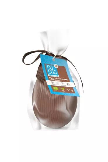 Cocoa Jajko z czekolady kokosowej 55 g Bio