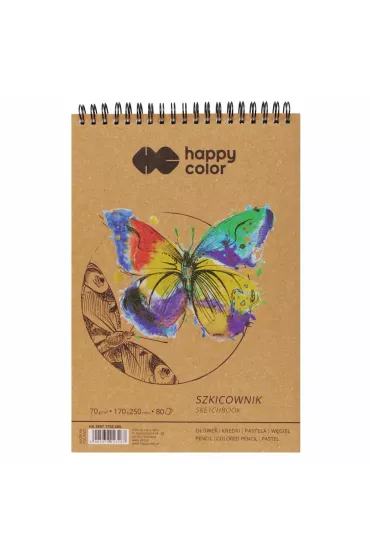 Szkicownik na spirali 170x250mm 80K HAPPY COLOR