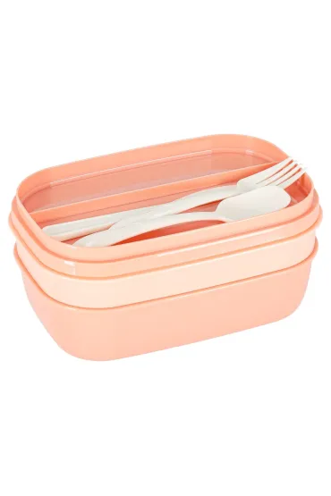 Lunch box �niadani�wka pude�ko �niadaniowe z przegr�dkami dzielone morelowe 1.9 l