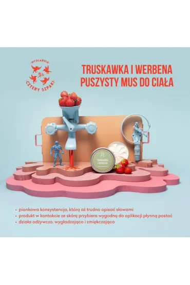 Mydlarnia 4 Szpaki Mus do ciaa truskawka i werbena 150 g