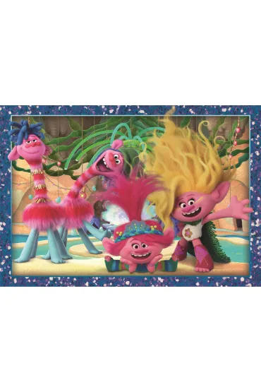 Puzzle 4w1 - SuperColor. Trolls 3 (12+16+20+24 el.) Clementoni