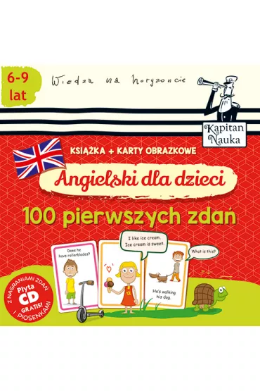 Angielski dla dzieci. 100 pierwszych zda�. Ksi��ka + karty obrazkowe. Kapitan Nauka - Katarzyna Duli�ska, Marta Filipek