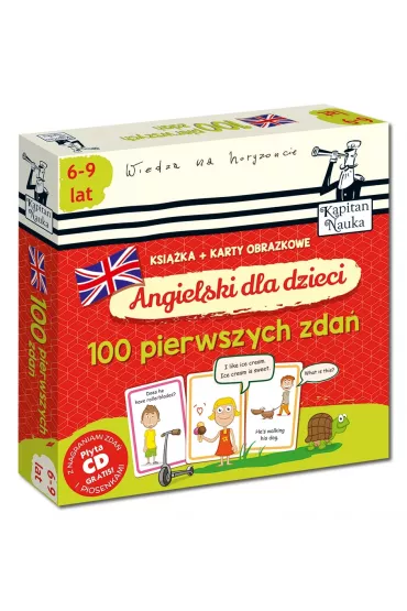 Angielski dla dzieci. 100 pierwszych zda�. Ksi��ka + karty obrazkowe. Kapitan Nauka - Katarzyna Duli�ska, Marta Filipek