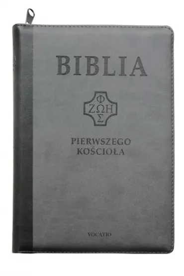 Biblia pierwszego Ko�cio�a (PU, szara z paginatorami i suwakiem)