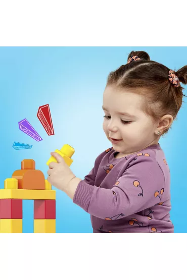 Fisher Price Mega Bloks Klocki 60 elementw Torba niebieska DCH55