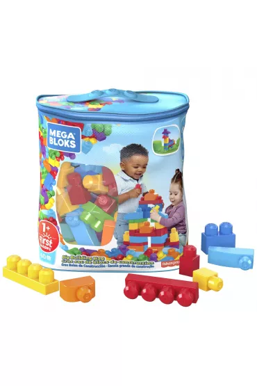 Fisher Price Mega Bloks Klocki 60 elementw Torba niebieska DCH55