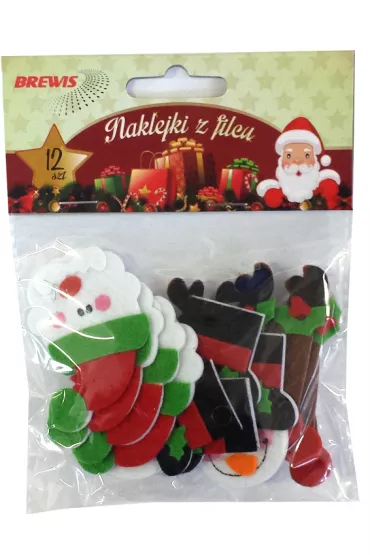 Brewis Naklejki z filcu ba�wanki 12 szt.