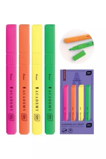 Interdruk Zakre�lacz Academy neonowy 16 szt.