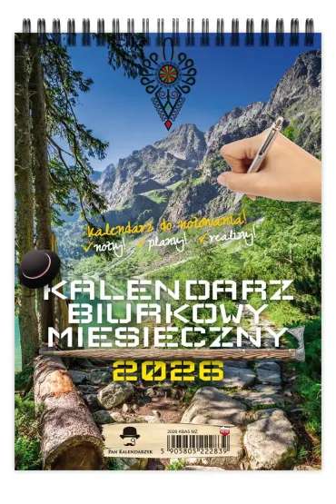 Kalendarz 2026 biurkowy pionowy miesi�czny na spirali KBA5-MZ