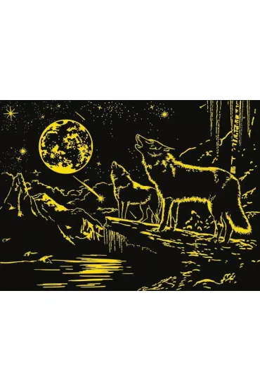 Puzzle 500 el. �wiec�ce w ciemno�ci - Wilk w zorzy polarnej Ravensburger