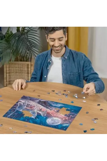 Puzzle 500 el. �wiec�ce w ciemno�ci - Wilk w zorzy polarnej Ravensburger