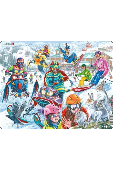 Puzzle Uk�adanka Skutery �nie�ne i snowboardzista Maxi Tactic