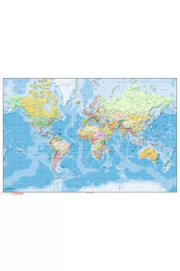 Polityczna Mapa �wiata - plakat 91,5x61 cm