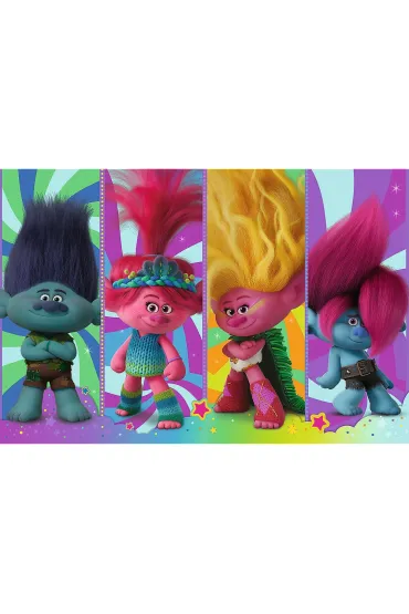 Puzzle 104 el. Super Shape XL. Zabawy z Trollami Trefl