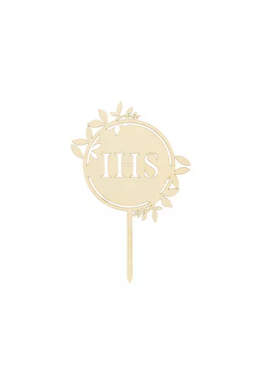 PartyDeco Topper drewniany IHS 23 cm