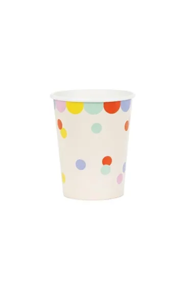 PartyDeco Kubeczki Konfetti 220ml 6 szt