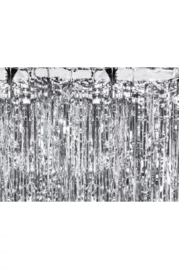 PartyDeco Kurtyna party srebrny 100x200cm