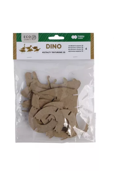 Happy Color Kszta�ty tekturowe DINO, 6-15 cm, 5 sztuk 6 szt.