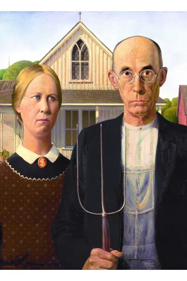 Puzzle 1000 el. Ameryka�ski Gotyk, Grant Wood Eurographics