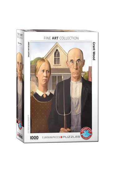 Puzzle 1000 el. Ameryka�ski Gotyk, Grant Wood Eurographics