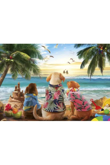 Puzzle 1000 Psy na pla�y 113797 Educa