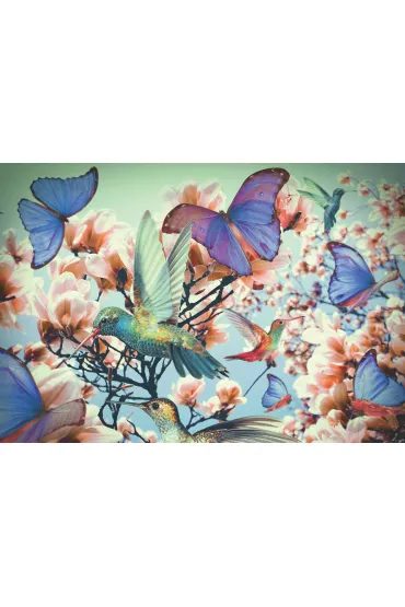Puzzle 300 el. Moment - Koliber i motyle Ravensburger