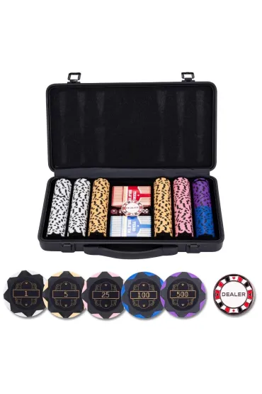 Zestaw pokerowy 300 �eton�w z nomina�ami 14g Quint