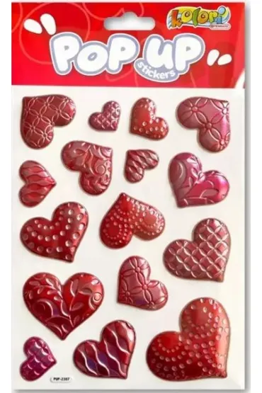 Penmate Naklejki metaliczne Red Hearts