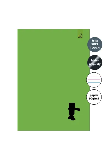 EV-Corp Zeszyt A4 32 kartki w 3 linie kolor 90g Zielony gracz