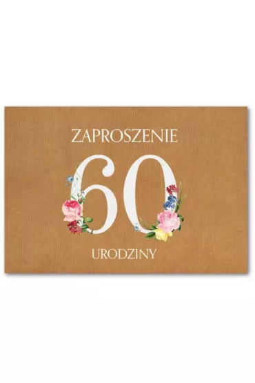 Trend Zaproszenie Urodziny 60 ZT40 10 szt.