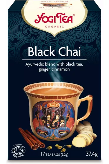 Yogi Tea Herbata czarna z imbirem i cynamonem (black chai) 17 x 2,2 g Bio