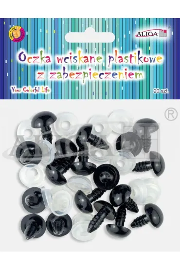 Aliga Oczka wciskane plastikowe zabezpieczenie 12mm 20 szt.