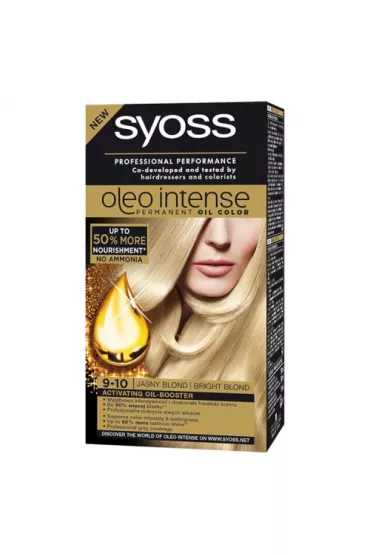 Syoss Oleo Intense farba do w�os�w trwale koloryzuj�ca z olejkami 9-10 Jasny Blond