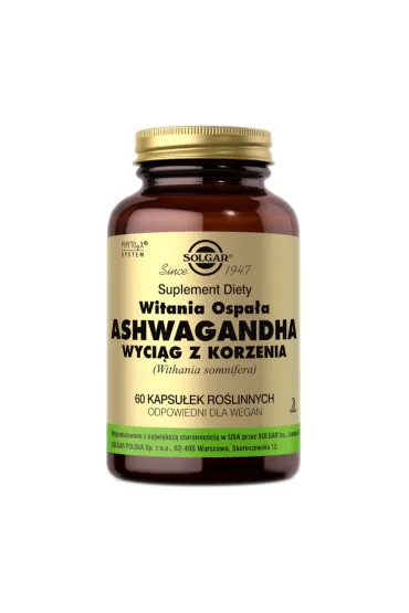 Solgar Ashwagandha wyci�g z korzenia - suplement diety 60 kaps.