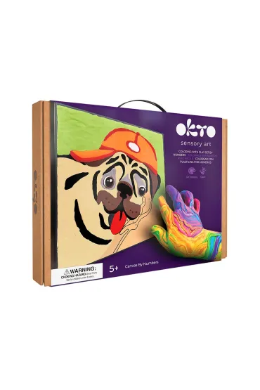 Okto Zestaw do modelowania z masy plastycznej po numerach Mops 29x29 cm