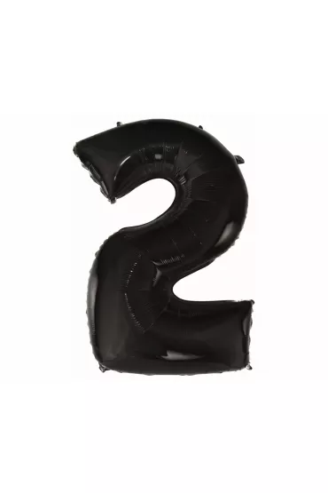 Godan Balon foliowy cyfra 2 czarny 92cm