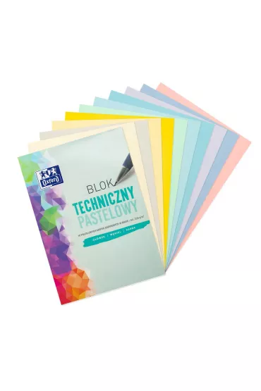 Oxford Blok techniczny A4 pastelowy 10 kartek