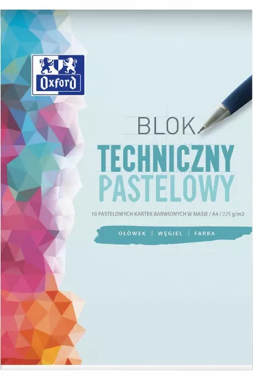 Oxford Blok techniczny A4 pastelowy 10 kartek