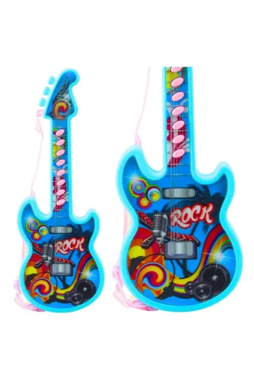 LeanToys Gitara elektryczna niebieska 29cm