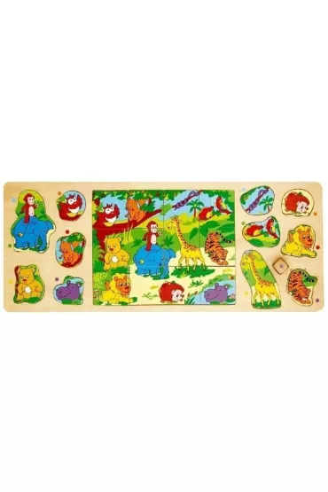 Puzzle 3w1 - D�ungla dzikie zwierz�ta Brimarex