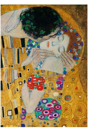 Puzzle 1000 el. Poca�unek- fragment, Gustav Klimt Bluebird Puzzle